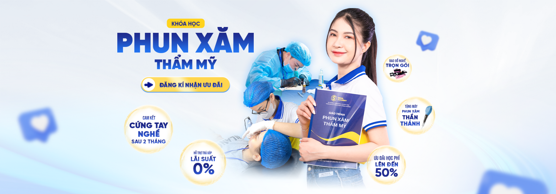 Khóa dạy nghề phun xăm thẩm mỹ