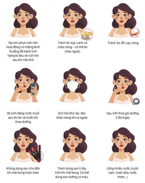 3. Hướng Dẫn Cách Chăm Sóc Môi Sau Phun Giúp Tối Ưu Quá Trình Phục Hồi3. Hướng Dẫn Cách Chăm Sóc Môi Sau Phun Giúp Tối Ưu Quá Trình Phục Hồi